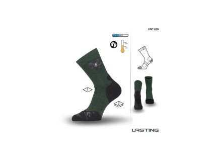 Lasting Myslivecká ponožka HNC 620 zelená