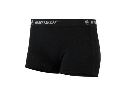 SENSOR MERINO ACTIVE dámské kalhotky s nohavičkou černá