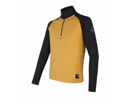 SENSOR COOLMAX THERMO pánská mikina zip mustard/černá