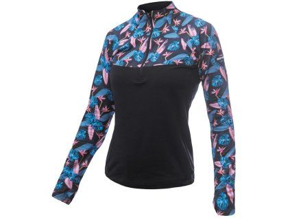 SENSOR COOLMAX THERMO dámská mikina zip černá floral