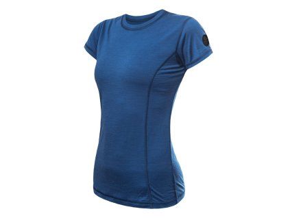 SENSOR MERINO AIR dámské triko kr.rukáv tm.modrá