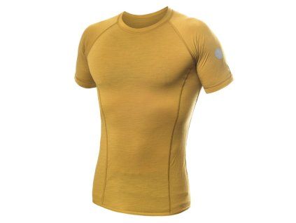 SENSOR MERINO AIR pánské triko kr.rukáv mustard
