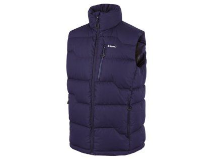 Husky Pánská péřová vesta na zip Deep M dark blue