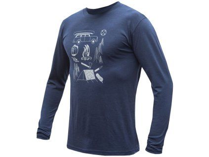 SENSOR MERINO ACTIVE OUTSIDE pánské triko dl.rukáv deep blue