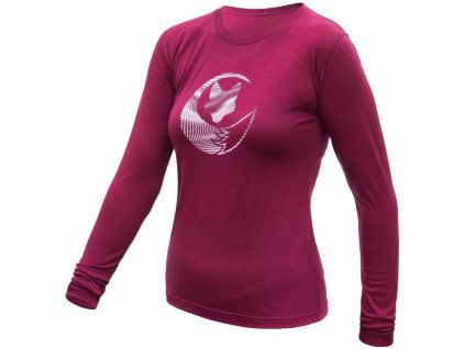SENSOR MERINO ACTIVE FOX dámské triko dl.rukáv lilla