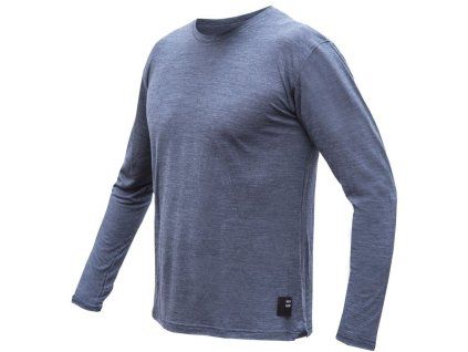 sensor merino lite panske triko dl rukav mottled blue2