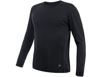 sensor merino air traveller panske triko dl rukav cerna