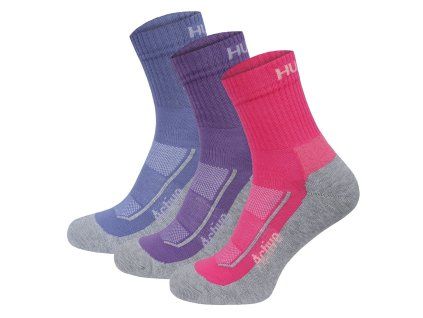 Husky Ponožky Active 3pack blue/pink/purple (Veľkosť L (41-44))