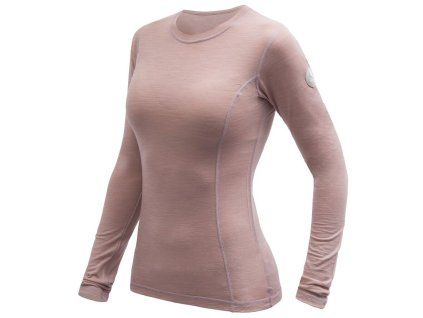 sensor merino air damske triko dl rukav dusty pink