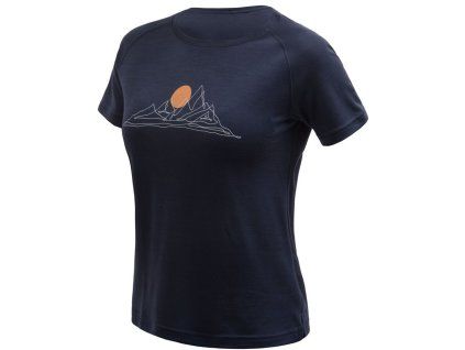 SENSOR MERINO BLEND MOON dámské triko kr.rukáv deep blue