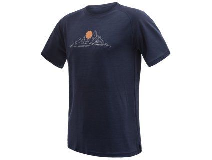 SENSOR MERINO BLEND MOON pánské triko kr.rukáv deep blue