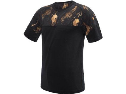 sensor merino impress panske triko kr rukav cerna cosmos
