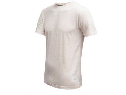 sensor merino lite panske triko kr rukav mottled beige