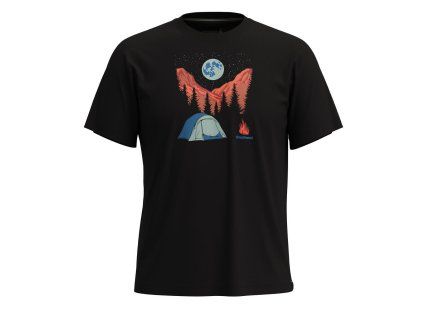 Smartwool NIGHT CAMP SHORT SLEEVE GRAPHIC TEE black (Veľkosť L-)