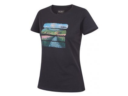 Husky Dámske bavlnené tričko Tee Flo L dark grey (Veľkosť L)