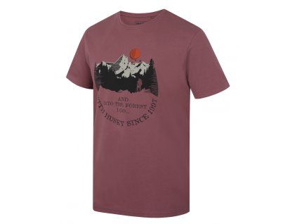 1129728 husky panske bavlnene triko tee moon m dark bordo