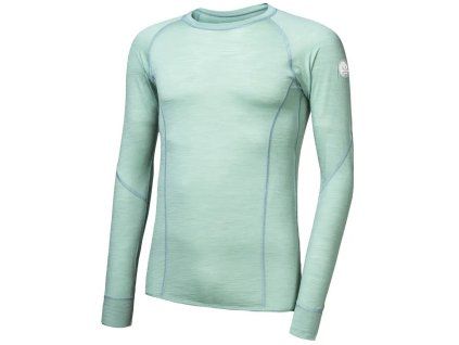 sensor merino air panske triko dl rukav basil green