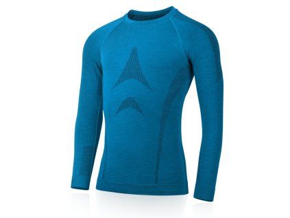 Lasting pánské merino triko WOLF modré (Velikost L/XL)