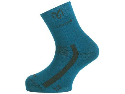 Lasting dětské merino ponožky TJS modré (Velikost S)