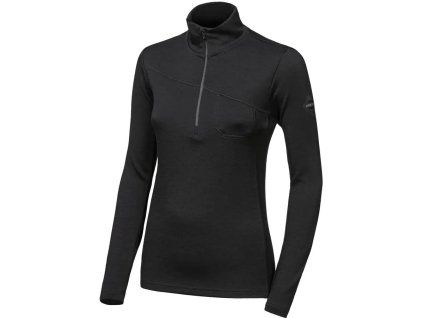 sensor merino extreme up damska mikina dl rukav zip cerna