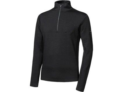 sensor merino extreme up panska mikina dl rukav zip cerna