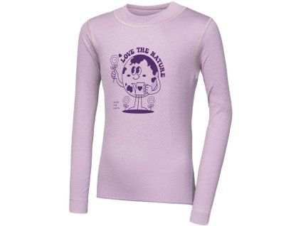 sensor merino df planet detske triko dl rukav mystic violet
