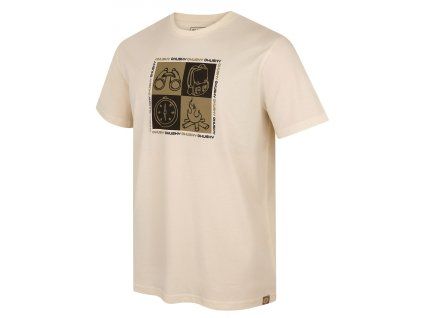 Husky Pánské bavlněné triko Tee Square M beige (Velikost L)