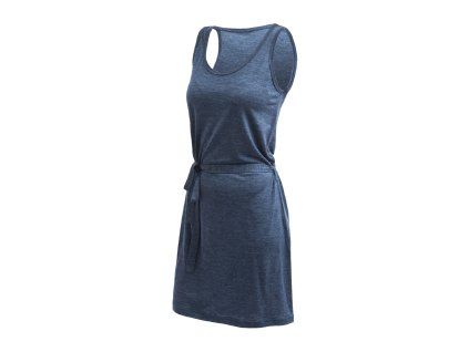 SENSOR MERINO LITE šaty bez rukávu mottled blue S (Velikost S)
