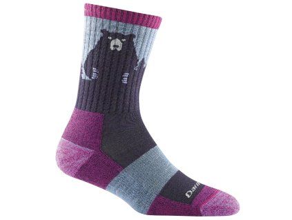 Darn Tough BEAR TOWN MICRO CREW LIGHTWEIGHT WITH CUSHION purple