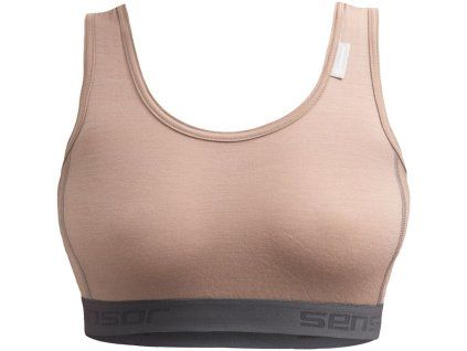 sensor merino active damska podprsenka almond beige