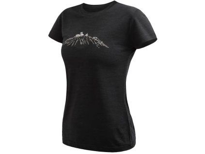 SENSOR MERINO CORDURA PEAK dámské triko kr.rukáv černá