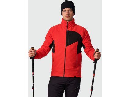 northfinder salva redblack panska fleecova mikina mi 3940or 361