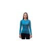 SENSOR MERINO ACTIVE dámské triko dl.rukáv modrá 02