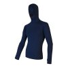 SENSOR MERINO DF pánské triko dl.rukáv s kapucí deep blue