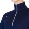 SENSOR MERINO UPPER dámská mikina krátký zip deep blue1