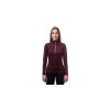 SENSOR MERINO UPPER dámská mikina krátký zip port red 03