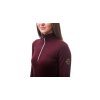 SENSOR MERINO UPPER dámská mikina krátký zip port red 05