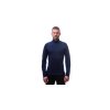 SENSOR MERINO UPPER pánská mikina krátký zip deep blue 03