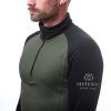 SENSOR COOLMAX THERMO pánská mikina zip olive green černá5