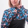 SENSOR COOLMAX THERMO dámská mikina zip černá floral5