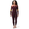 smartwool w classic thermal merino base layer cb 1 4 zb black cherry heather2