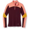 smartwool w classic thermal merino base layer cb 1 4 zb black cherry heather