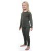 SENSOR MERINO AIR SET dětský triko dl.rukáv + spodky olive green2