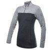 SENSOR MERINO BOLD dámské triko dl.rukáv zip anthracite cool gray