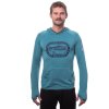 SENSOR MERINO UPPER OUTDOORS pánská mikina klokanka mint blue3