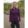 husky damska merino mikina aron zip l pink