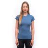 SENSOR MERINO AIR dámské triko kr.rukáv riviera blue2