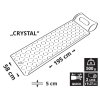 1084319 3 cattara karimatka nafukovaci crystal 195x58x5cm seda