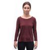 SENSOR MERINO AIR traveller dámské triko dl.rukáv port red 3