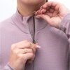 SENSOR MERINO DF dámské triko dl.rukáv zip mystic violet4